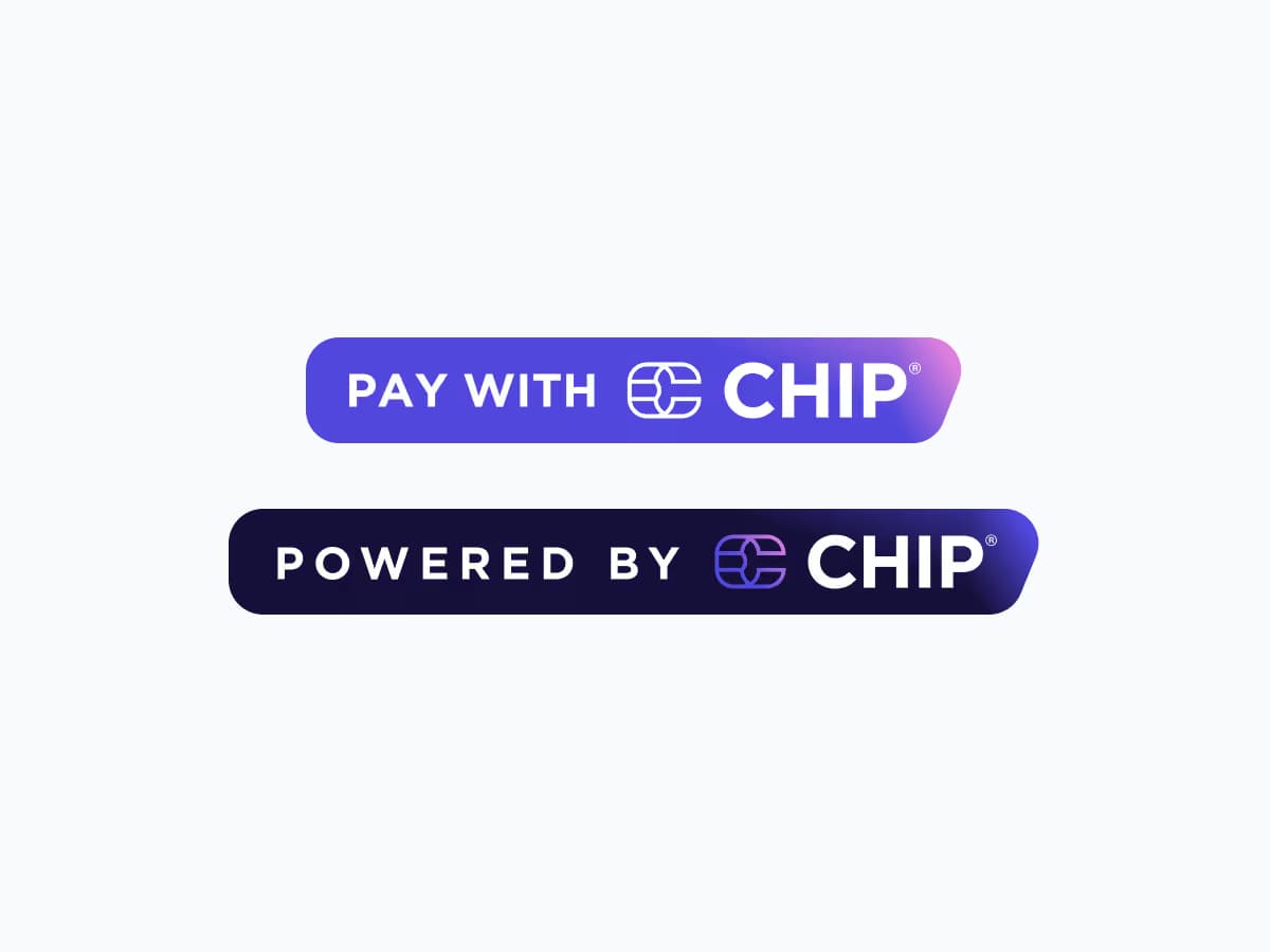 "Pay with CHIP" and "Powered by CHIP" Badges