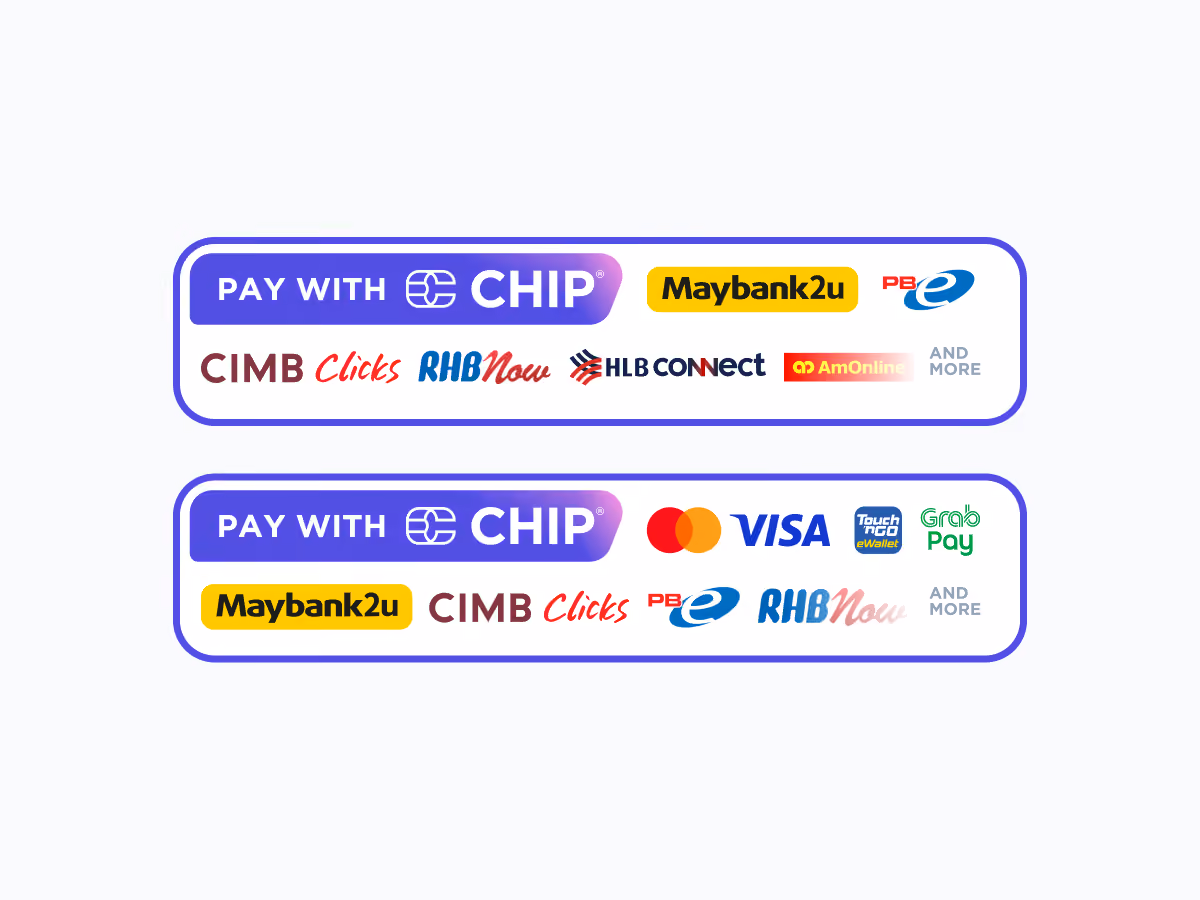 CHIP Payment via all payment methods