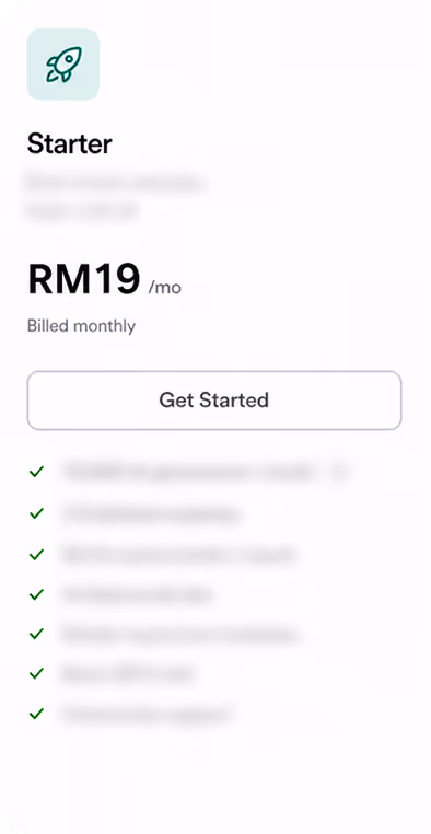 Integrate CHIP subscription payments into Saas platform pricing card